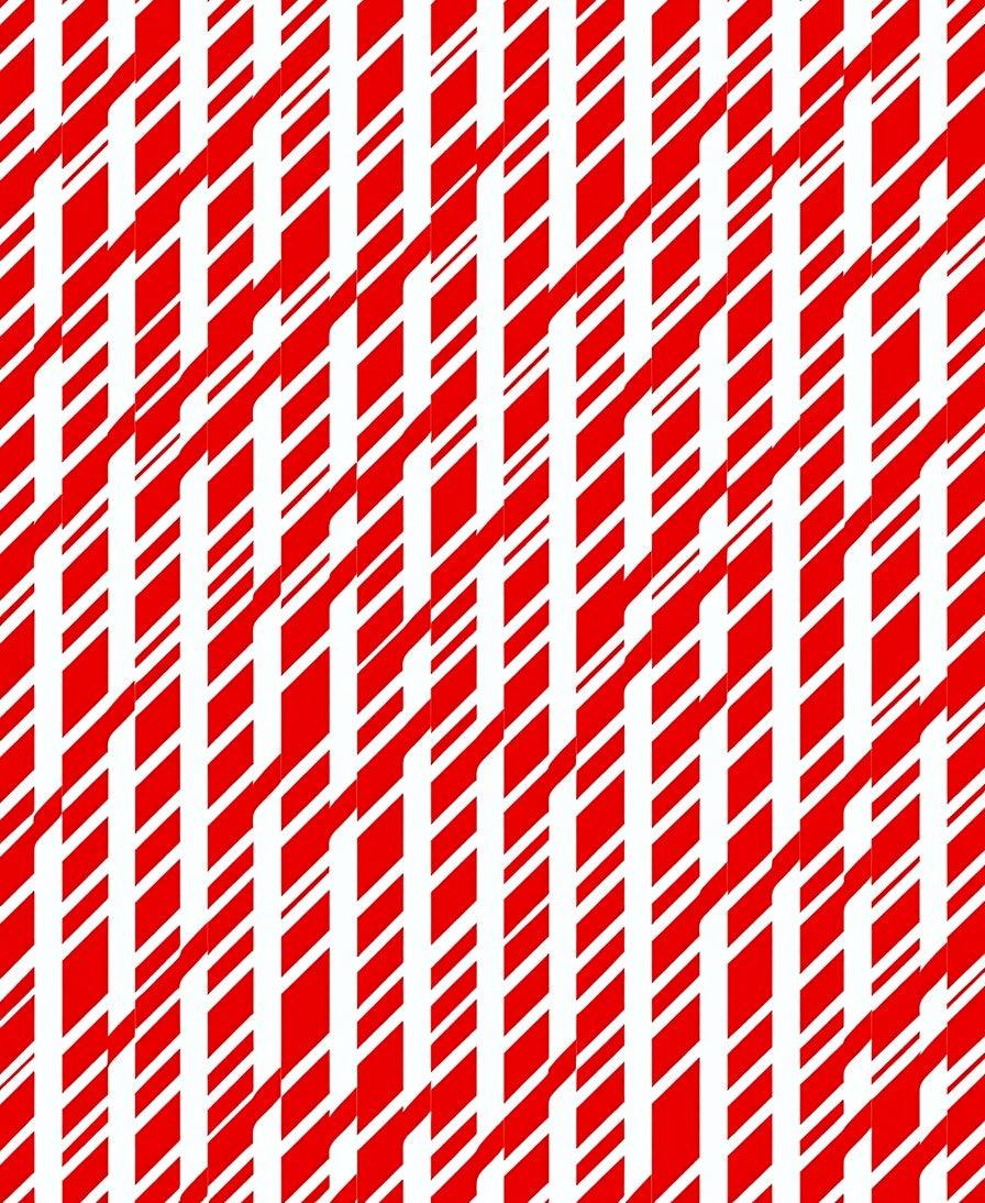 Crimson White Geometric Stripes Rug