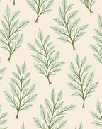 Pale Green Branch Repeat Rug