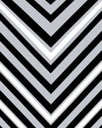 Modern Geometric Black Gray Chevron Rug