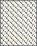 Abstract Geometric Shapes Cream Blue Rug