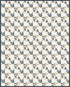 Abstract Geometric Shapes Cream Blue Rug