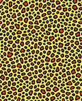 Vibrant Yellow Orange Leopard Spots Rug
