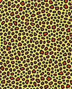 Vibrant Yellow Orange Leopard Spots Rug