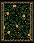 Art Nouveau Emerald Floral Foliage Rug
