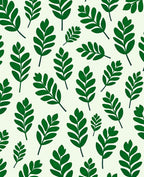 Emerald Green Leafy Scatter Rug