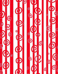 Red White Swirl Stripes Rug