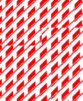 Red White Diagonal Stripe Zigzag Rug