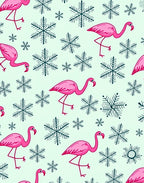 Pink Flamingo Snowflake Infatuation Rug