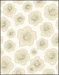 Pale Yellow Swirling Floral Bloom Rug
