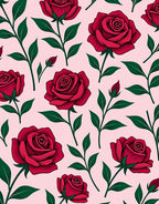 Crimson Rose Garden Floral Rug