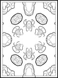 Bold Black and White Symmetry Oval Rug