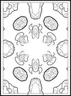 Bold Black and White Symmetry Oval Rug