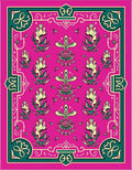 Rich Magenta Floral Medallion Rug