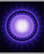 Radiant Violet Sunburst Medallion Rug