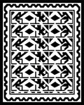Monochromatic Geometric Tribal Diamond Rug
