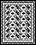 Monochromatic Geometric Tribal Diamond Rug