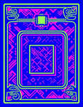 Radical Neon Circuit Board Rug