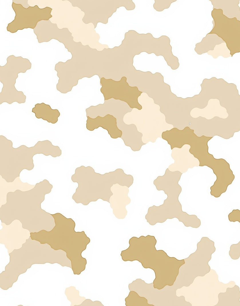 Earthy Camouflage Soft Shapes Rug