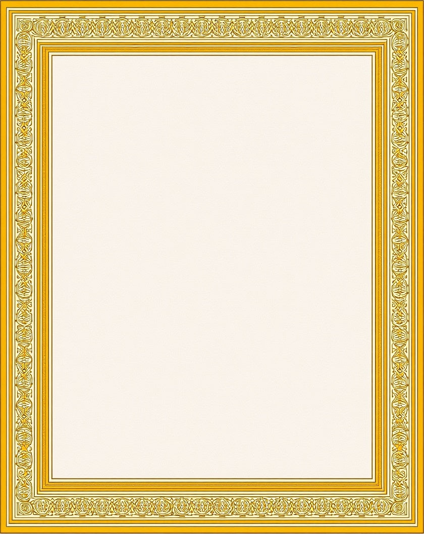 Regal Gold Ornate Border Rug