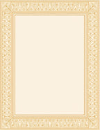 Gold Art Deco Bordered Cream Rug
