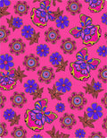 Vibrant Butterfly Floral Medallion Rug
