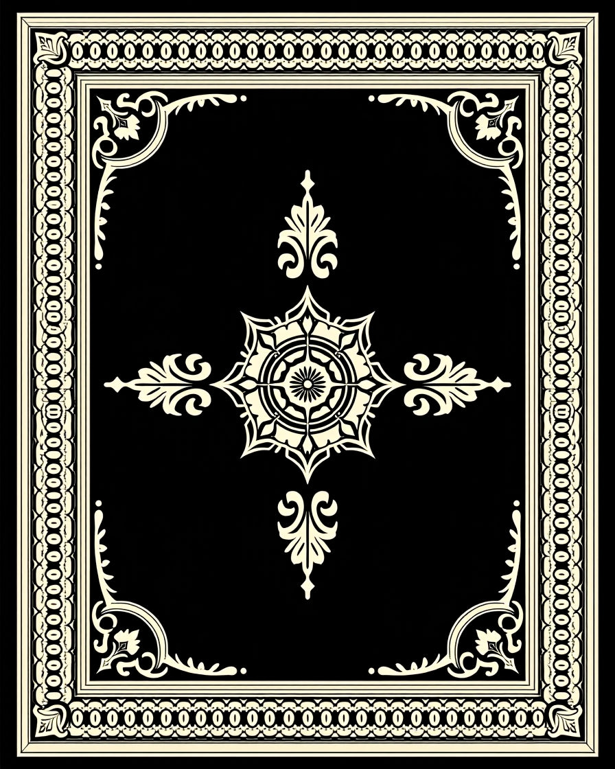 Cream Formal Garden Medallion Rug