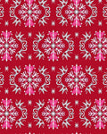 Crimson Snowflake Mid-Century Medallion Rug