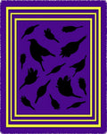 Bold Purple Bird Silhouette Scatter Rug