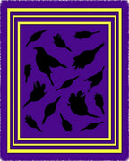 Bold Purple Bird Silhouette Scatter Rug