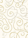 Golden Cream Abstract Swirl Rug