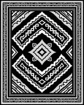 Monochromatic Intricate Tribal Diamond Rug