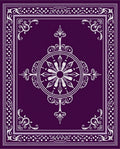 Deep Purple Floral Medallion Border Rug