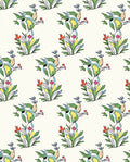 Whimsical Green Earth Botanical Cluster Rug