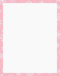 Pink White Snowflake Border Rug