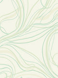 Light Green Swirling Abstract Lines Rug