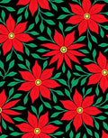 Bold Red Floral Vine Medallion Rug