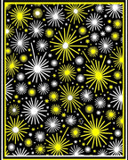 Radiant Yellow Starburst Explosion Rug