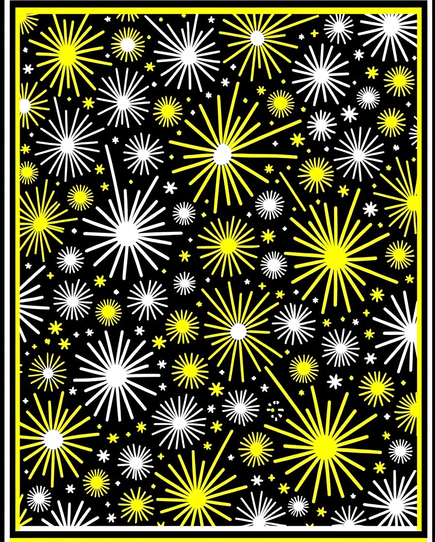 Radiant Yellow Starburst Explosion Rug