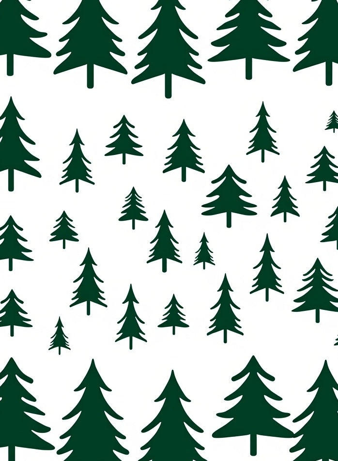 Forest Green Pine Tree Scatter Rug