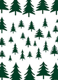 Forest Green Pine Tree Scatter Rug