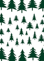 Forest Green Pine Tree Scatter Rug