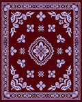 Crimson Floral Laurel Medallion Rug