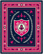 Pink Blue Cream Crested Laurel Rug