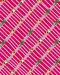 Playful Pink Striped Characters Rug