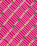 Playful Pink Striped Characters Rug