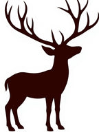 Majestic Brown Stag Silhouette Rug