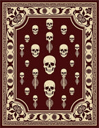 Gothic Skull Bone Medallion Rug
