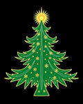 Bright Green Snowflake Christmas Tree Rug