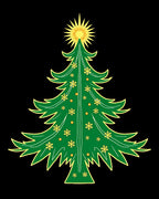 Bright Green Snowflake Christmas Tree Rug