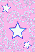 Pink Swirl Starburst Rug
